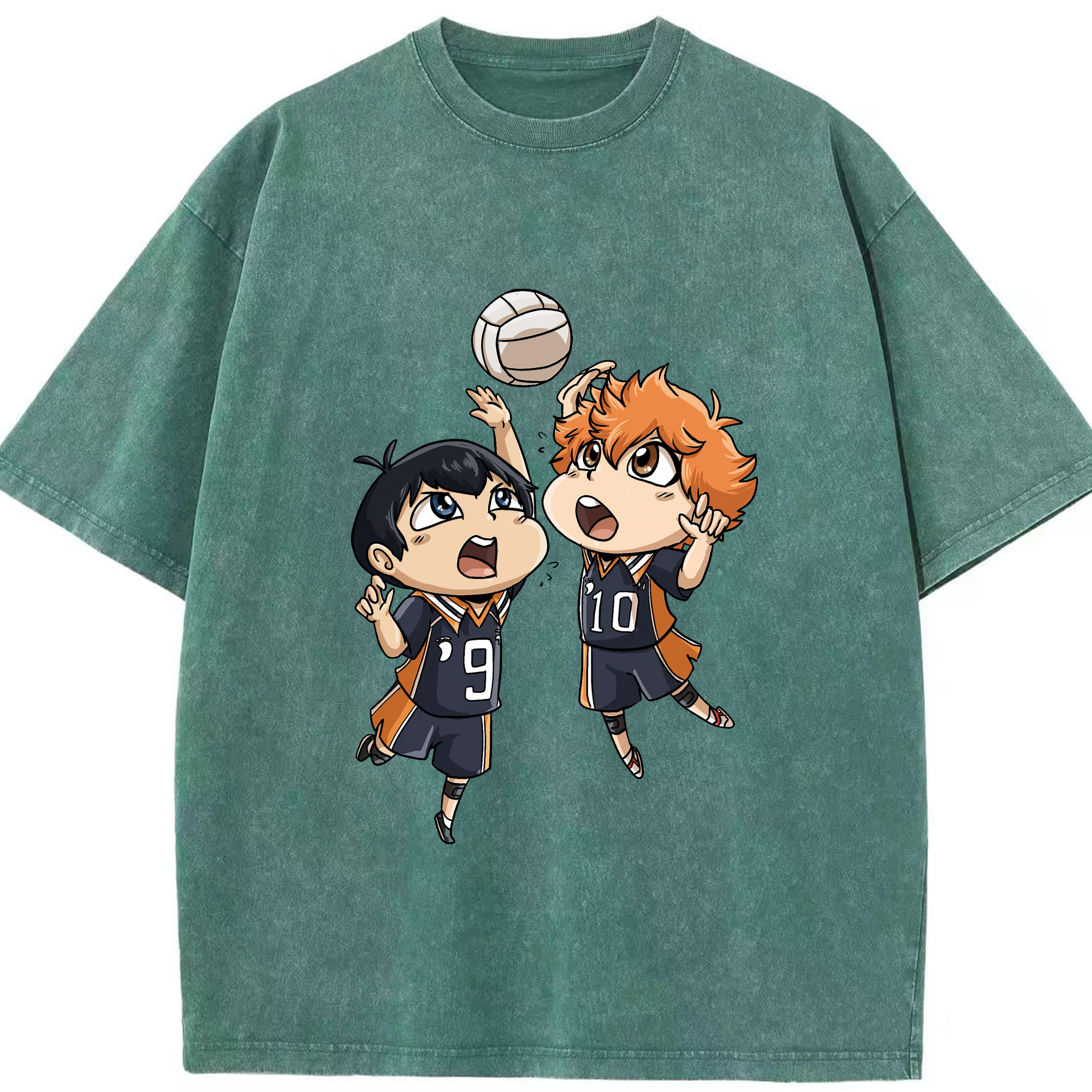 （画像用） ハイキュー!! Haikyu!! 綿100% ヴィンテージ風 半袖Tシャツ（フロントプリント）